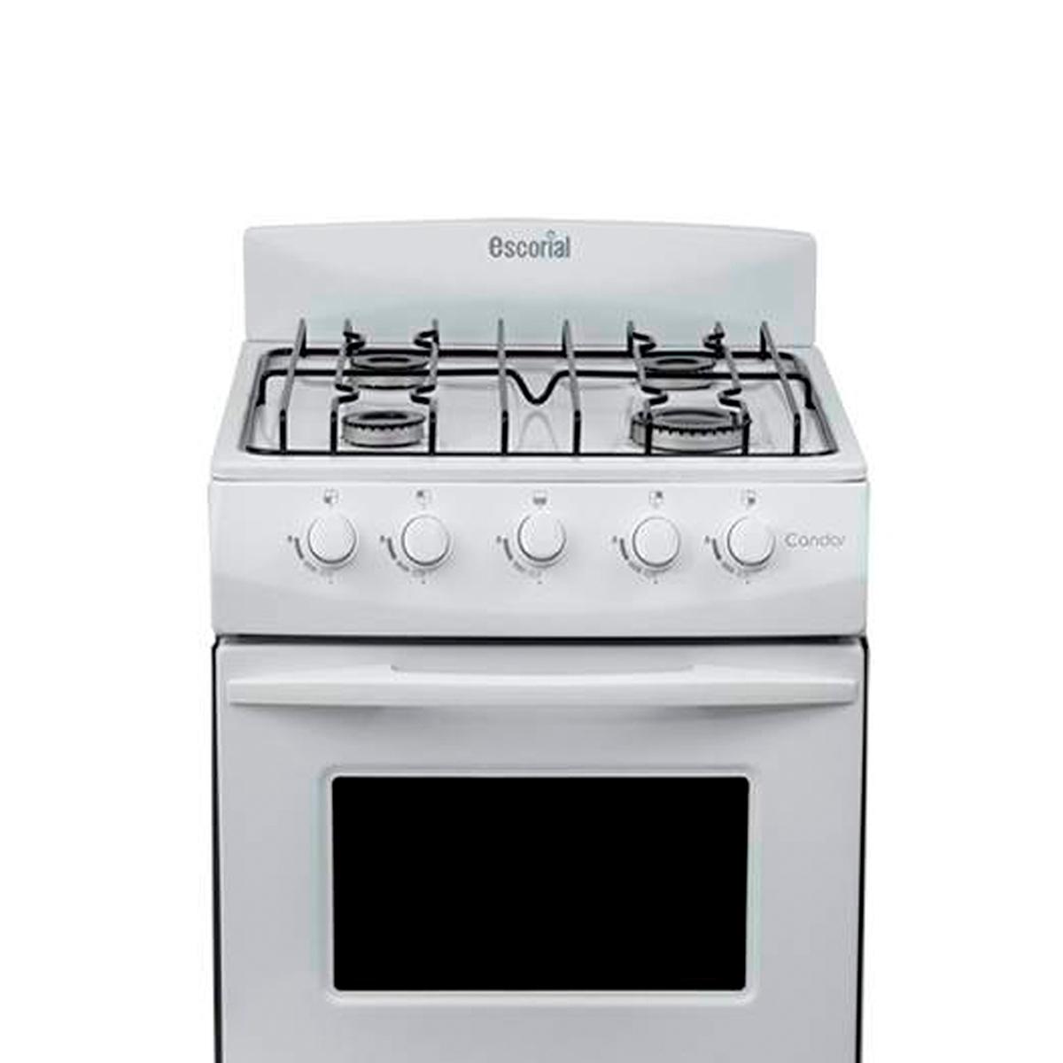 Cocina Escorial Candor Gas Envasado Con Puerta Con Visor Color Blanco
